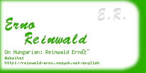erno reinwald business card
